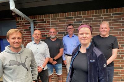 Kjellerup IF har fået en næsten helt ny bestyrelsen. Fra venstre ses Jacob W. Knudsen, Frank Josephsen, Brian Winkler Møller, Evan Thorhauge, Flemming Trosborg og forrest Signe Hostrup Nielsen.