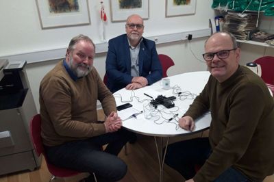 Niels Frydenlund og Rasmus Viuff har i denne uge besøg af Kristian Pihl Loretnzen. Foto: Morten Hallstrøm