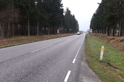 Det har længe været et stort lokalt ønske i Gråmose og Knudstrup samt i Thorning at få lavet en cykelsti langs den befærdede hovedvej A13. Foto: Morten Hallstrøm