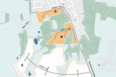 En af planerne for området ved Søndermarksgade så sådan her ud. Nu skal der en helt ny plan til, for ejerne af jorden er ikke med på boligbyggeri.
