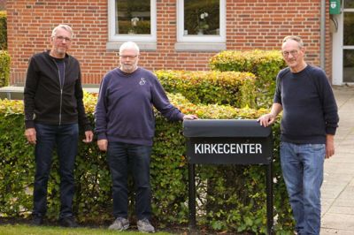 Vermund Espersen, Christian Schmidt og Niels Peder Bjærre starter mandeklub i kirkecentret.