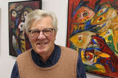 Gunnar Hovgesen udstiller på reaktionen i Kjellerup.