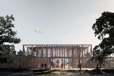 Sådan ser drømmen for Energimuseet ud. En omfattende transformation af museet og området omkring Tangeværket. Lige nu ligner det imidlertid en umulig drøm. Hvis ikke museet får løst sit problem omkring midler til driften, kan det ende med døden for museet. Visualisering: Loop Architects