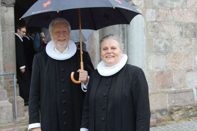 Provst Poul Erik Knudsen var med både i kirken i Kjellerup og Levring i forbindelse med præsteindsættelsen af Anne Marie Baun. Foto: Morten Hallstrøm