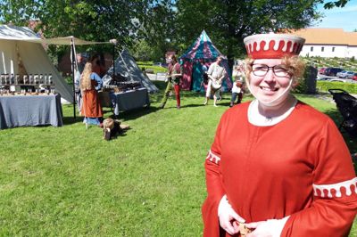 Afdelingsleder Marianne Gjørtz Hougaard fra museet i Thorning var godt tilfreds med antallet af besøgende indtil videre. Foto: Morten Hallstrøm