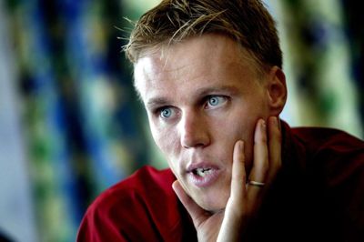 Martin Laursen fra Fårvang har en fortid i engelsk fodbold og på landsholdet. Han tror på en dansk sejr på Wembley i aften. Foto: Polfoto