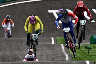 Selv om Simone Tetsche Christensen (til højre) imponerede på BMX-banen, lykkedes det hende ikke at vinde en OL-medalje. Foto: Ritzau Scanpix