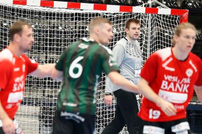 HCM-keeper Rasmus Døssing havde en stærk kamp mod KIF, hvor han har spillet hovedparten af sin karriere.