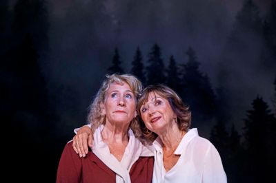 Birgitte Raaberg (t.v.) spiller sammen med Sonja Oppenhagen i »Glashuset«.