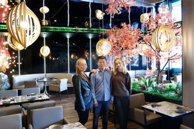 Fra venstre ses Louise Ormstrup Kolster, Xiaoming Wu og Auguste Stanuleviciute, der er teamleder.