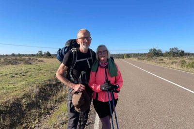 Hans Gjørup har vandret 790 kilometer på Caminoen sammen med sin hustru Jette. 8. oktober fortæller han om oplevelsen, når han holder foredrag i Folkekirkens Café og Dagligstue.