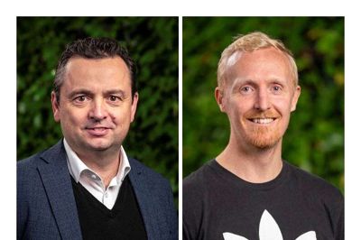 Frands Fischer (S), borgmester i Skanderborg Kommune og Andreas Tang-Brock (S), regionsrådskandidat i Region Midtjylland.
