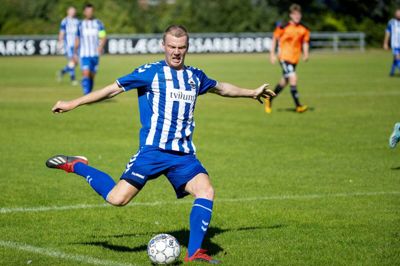 Simon Bruun scorede forgæves i udekampen mod Ikast. Foto: Martin Ballund