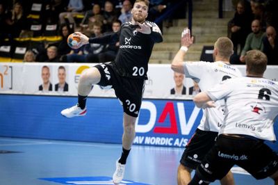 William Bogojevic spiller i aften sin første kamp for BSH i et år, efter han blev korsbåndsskadet i højre knæ i starten af august 2022. Foto: Jakob Stigsen Andresen