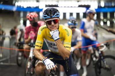 Jakob Fuglsang blev samlet nummer tre i Schweiz Rundt. Geraint Thomas vandt løbet. Gian Ehrenzeller/Ritzau Scanpix