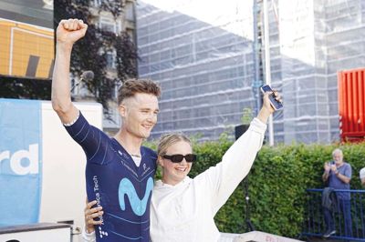 Søskendeparret Mathias Norsgaard Jørgensen og Emma Norsgaard Bjerg kan nu kalde sig danske mestre i enkeltstart. Foto: Bo Amstrup/Ritzau Scanpix