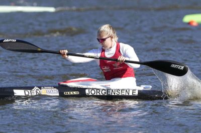 Emma Aastrand Jørgensen noterede sig søndag for sin anden medalje ved det igangværende EM i kajak. Denne gang blev den af bronze. (Arkivfoto). Keld Navntoft/Ritzau Scanpix