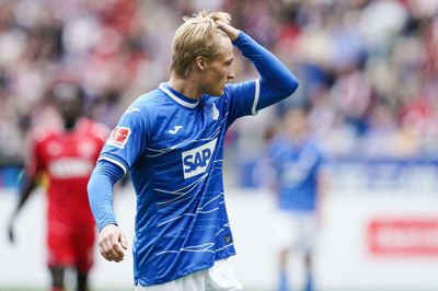 Kasper Dolberg var i sidste sæson udlejet til Hoffenheim uden succes. Nu skifter han til Belgien. Uwe Anspach/Ritzau Scanpix