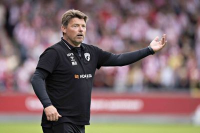 FC Fredericias træner Michael Hansen har en lang fortid i Silkeborg IF, og han var med på holdet, da SIF’erne i 2006 vandt i Parken. En bedrift, der blev gentaget i lørdags. Foto: Henning Bagger/Ritzau Scanpix