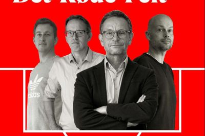Dagens panel er sportsredaktør Peter A. Sørensen (nummer to fra venstre) og sportsjournalisterne Mathias Hove Andersen (t.h.) og Michael Helligsø (t.v.)