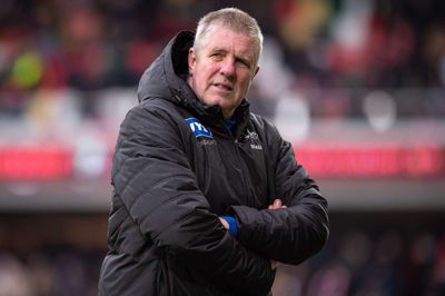 Cheftræner Kent Nielsen fra Silkeborg IF set på sidelinjen under 3F Superliga-kampen mellem Silkeborg IF og AGF på Jysk Park i Silkeborg, d. 10/3 2024.