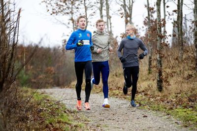 Martin Glerup, Markus Kirk Kjeldsen og Malthe Bøgebjerg løb søndag foran tusindvis af tilskuere i Dublin. Foto: Jakob Stigsen Andersen