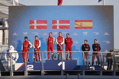 Birch-teamet havde fire kørere på podiet, efter holdet snuppede de to første pladser. Foto: GMB Motorsport