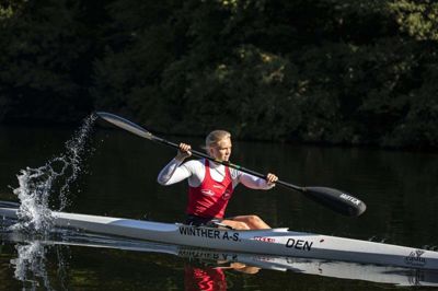 Anne-Sofie Winther fra Silkeborg Kajakklub var igen i særklasse på den lange distance ved Tour de Gudenå. Foto: Martin Ballund