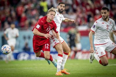 Kasper Dolberg er her i aktion under VM. Foto: Mads Claus Rasmussen/Ritzau Scanpix