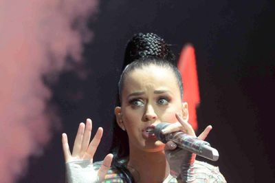 Katy Perry giver koncert i Boxen 7. marts næste år. Billedet stammer fra en optræden i Glasgow 25. maj.?Foto: Polfoto
