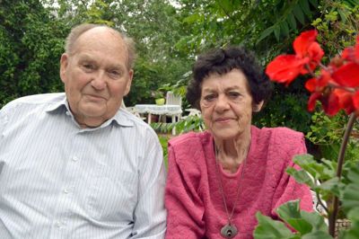 Diamantbrudeparret Anna og Poul Hansen fra Ikast