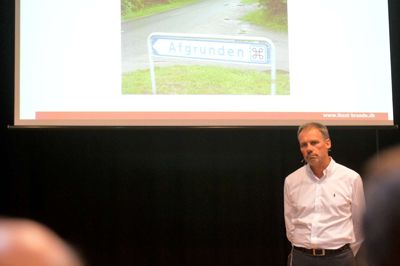 Flemming Storgaard havde denne planche med - vist med for sjov. Foto: Steen Hebsgaard