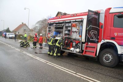 Brandfolkene fra Engesvang og to vogne fra Ikast var med til at slukke branden i Pårup.