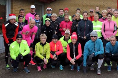 40 løbere stillede til start, da der i søndags atter blev løbet marathon- og halvmarathdistancer i og omkring Ikast (Foto: Bjarne Lihn)