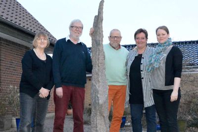 Unge Sangere komiteen som den ser ud i dag - fra venstre Hanna og Aage Christiansen, Steen Hebsgaard, Kirsten Christiansen og Anne-Kirstine Thuen