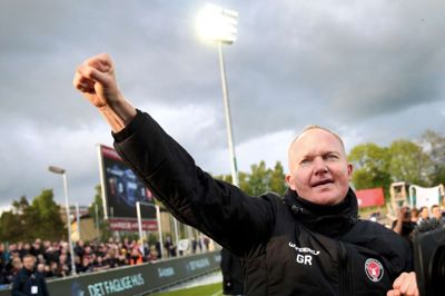Glen Riddersholm, cheftræner i FC Midtjylland er stolt over det historiske DM guld. ?foto: flemming hansen