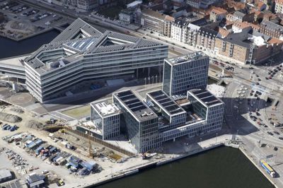 Det nye Bestseller-byggeri på havnen i Århus ?foto: Bestseller
