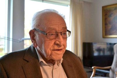 Martin Jørgensen nåede at blive 106 år og var Ikast-Brande Kommunens ældste borger ?foto laila kempel