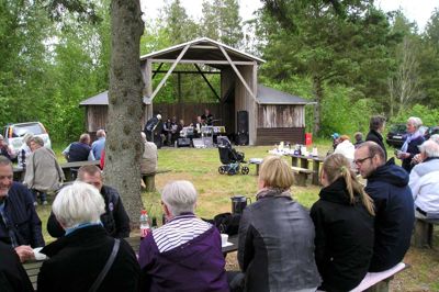 Der er efterhånden mange besøgende på Brunkulsmuseet i Søby - her fra Vennetræffet i juni ?foto privat
