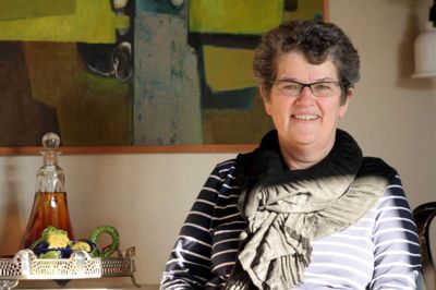 Gerda Abildgaard fra Sct. georgs Gilderne, som står for flygtningeindsamlingen i kommunen.
