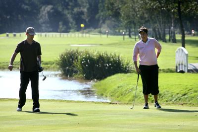 Indehaver golfbanen Tullamore Jens Poulsen vil gerne udvide sin golfbane og genslynge storåen og har forelagt sine plane for Kommunen, der er med på ideen ?foto Flemming Hansen