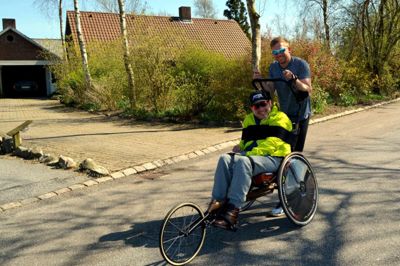 Niels Elsnab (bagerst) og Benjamin Bjørn klarede over 20 kilometer. De har mod på mere. Foto: Kim Krasuld