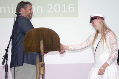 Julie Lynge Ankersen for Lærernes Legat af Carsten Christiansen ?Foto: Kim Kristensen