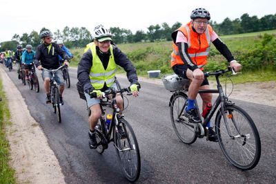 Tour de Ikast-Brande gik i år syd og østover, gennem Gludsted plantage til Ejstrupholm og rundt om Rørbæk sø.
Foto: Flemming Hansen