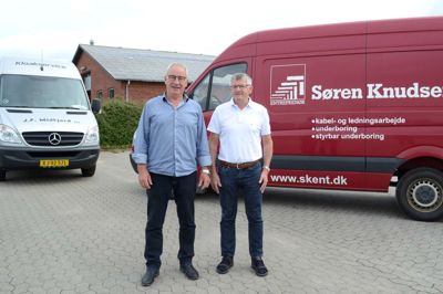 John Juul Pedersen har solgt sit firma J.P Midtjord til Anton Hornshøj direktør i Sørensen Knudsen A/S ?foto laila kempel