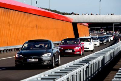 Motorvejen gennem Silkeborg er kommet godt fra start med en rolig første aften og nat. Foto: Jakob Stigsen Andersen