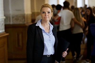 Boligminister Inger Støjberg kommer til indvielsen af byfornyelsen i Bording ??Foto: Henrik Sørensen?