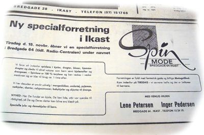 Spin Modes første annonce for 50 år siden foto privat