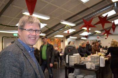 Forstander Johhny Svenné Olsen glædede sig over det massive rykind på Promidt fredag eftermiddag ?foto laila kempel