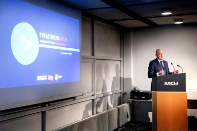 Mandag eftermiddag kunne direktør Georg Sørensen præsentere »Fremtidens MCH«. Det er titlen på den vision for MCH Messecenter Herning, som nu er klar til at blive etableret. Foto: Tom Laursen
